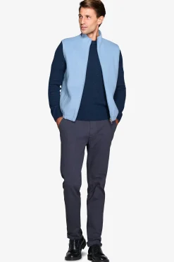 Smanicato full zip celeste