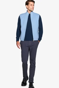 Smanicato full zip celeste