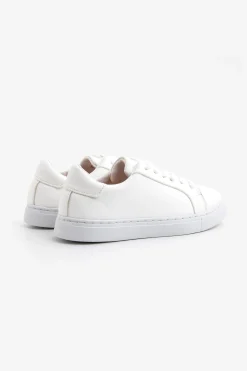Sneakers in ecopelle bianca Kids