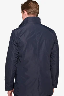 Trench con pettorina navy