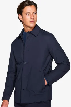 Trench corto blu