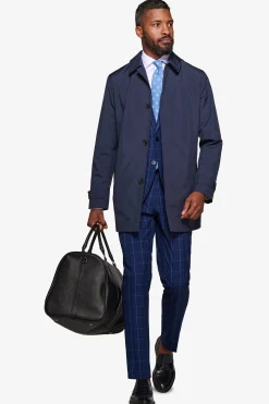 Trench leggero tecnico blu