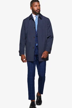Trench leggero tecnico blu