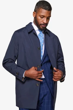 Trench leggero tecnico blu