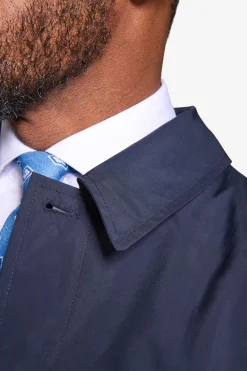 Trench leggero tecnico blu