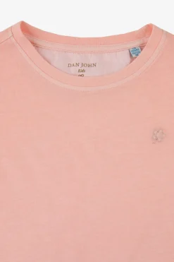 T-shirt basic con ricamo rosa Kids