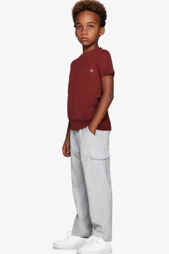 T-shirt basic con taschino bordeaux Kids