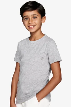 T-shirt basic con taschino grigio chiaro Kids