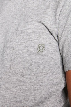 T-shirt basic con taschino grigio chiaro Kids