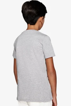 T-shirt basic con taschino grigio chiaro Kids