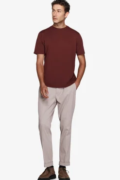 T-shirt basic in cotone leggero bordeaux