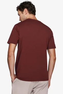 T-shirt basic in cotone leggero bordeaux
