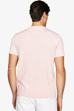 T-shirt basic in cotone leggero rosa