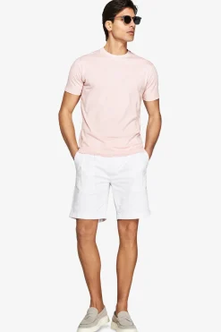 T-shirt basic in cotone leggero rosa