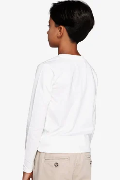 T-shirt con ricamo bianca Kids
