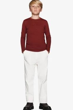 T-shirt con ricamo bordeaux Kids