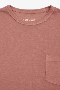 T-shirt girocollo con taschino cipolla