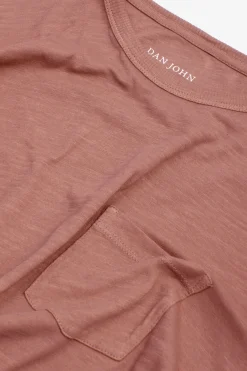T-shirt girocollo con taschino cipolla