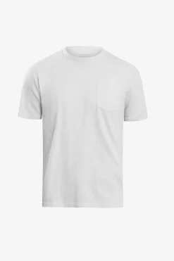 T-shirt girocollo con taschino bianca