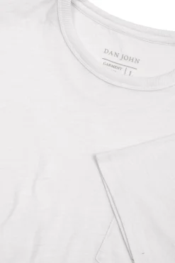 T-shirt girocollo con taschino bianca
