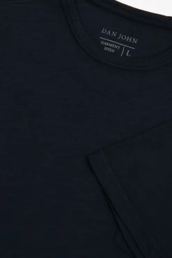 T-shirt girocollo con taschino navy