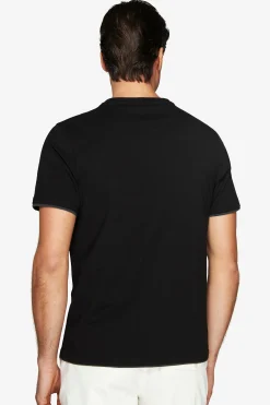 T-shirt in cotone leggero nera DNJ