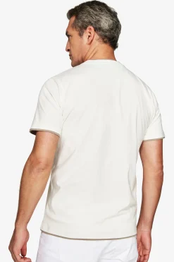 T-shirt in cotone leggero panna DNJ