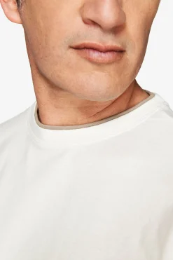 T-shirt in cotone leggero panna DNJ