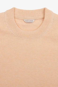 T-shirt in maglia armaturata pesca
