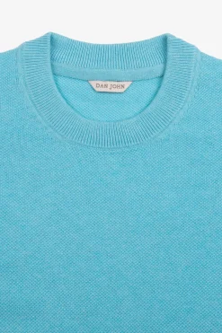 T-shirt in maglia armaturata turchese