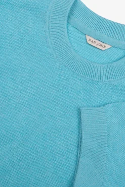 T-shirt in maglia armaturata turchese