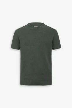 T-shirt in maglia armaturata verde