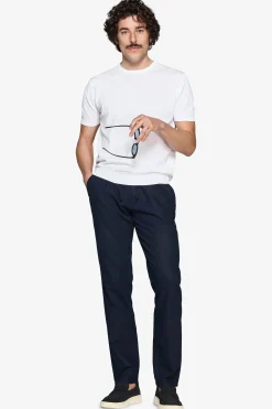 T-shirt in maglia basic in cotone bianca