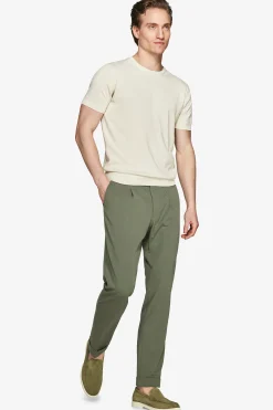 T-shirt in maglia basic in cotone ghiaccio