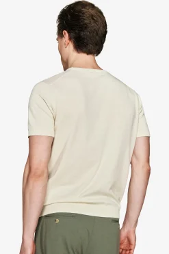 T-shirt in maglia basic in cotone ghiaccio