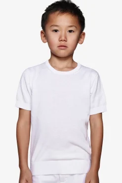 T-shirt in maglia bianca Kids