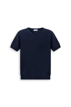 T-shirt in maglia blu Kids