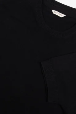 T-shirt in maglia melange nero