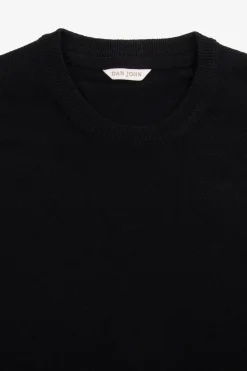 T-shirt in maglia melange nero