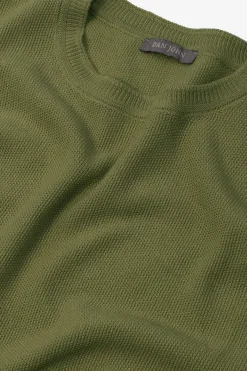 T-shirt in maglia nido d'ape militare