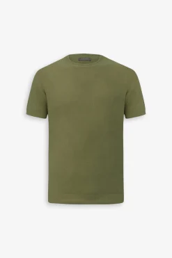 T-shirt in maglia nido d'ape militare
