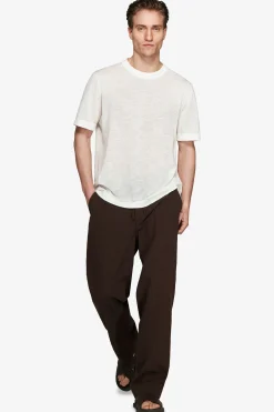 T-shirt misto lino bianca 