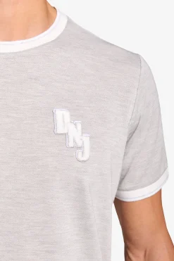 T-shirt piquet DNJ grigio melange