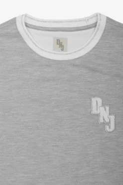 T-shirt piquet DNJ grigio melange