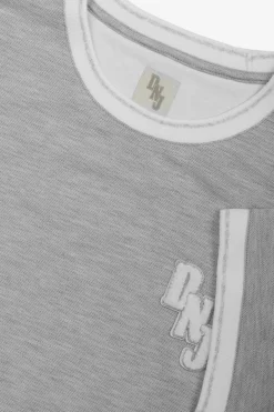 T-shirt piquet DNJ grigio melange