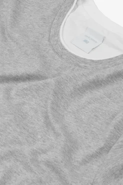 T-shirt profili a contrasto DNJ grigia