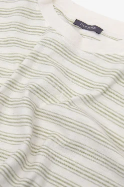 T-shirt righe fine militare