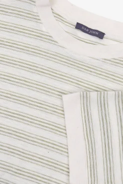 T-shirt righe fine militare