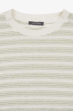 T-shirt righe fine militare