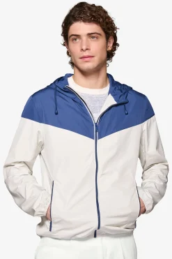 Wind jacket bicolore avion